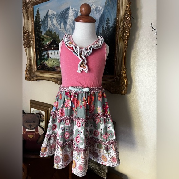 🩷 MATILDA JANE | Happy and Free on the Cape Pink Floral Sleeveless Dress - Picture 2 of 5